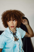 Comme des Garçons Baby Blue Ruffle Top