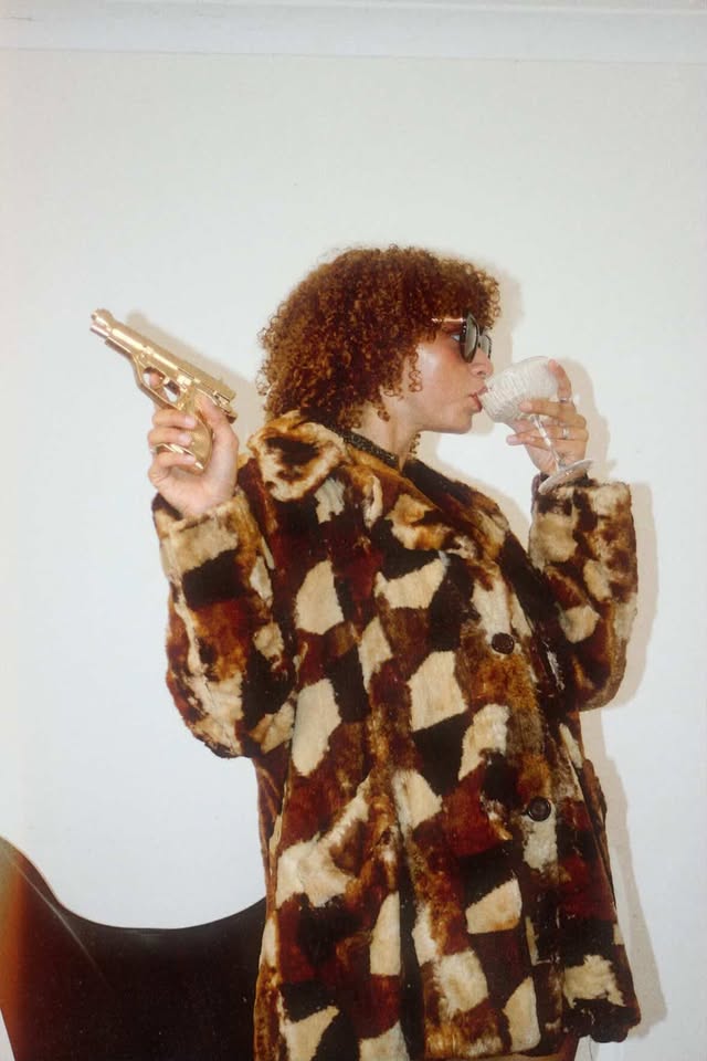Brandy Baby Essential Patchy Vintage Faux-Fur Coat