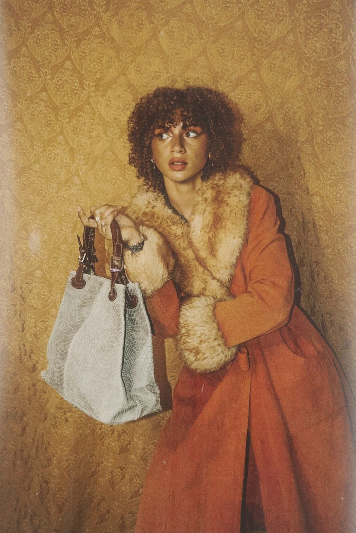 Brandy Baby Vintage Cinnamon Suede 1970s Fur Penny Lane Coat