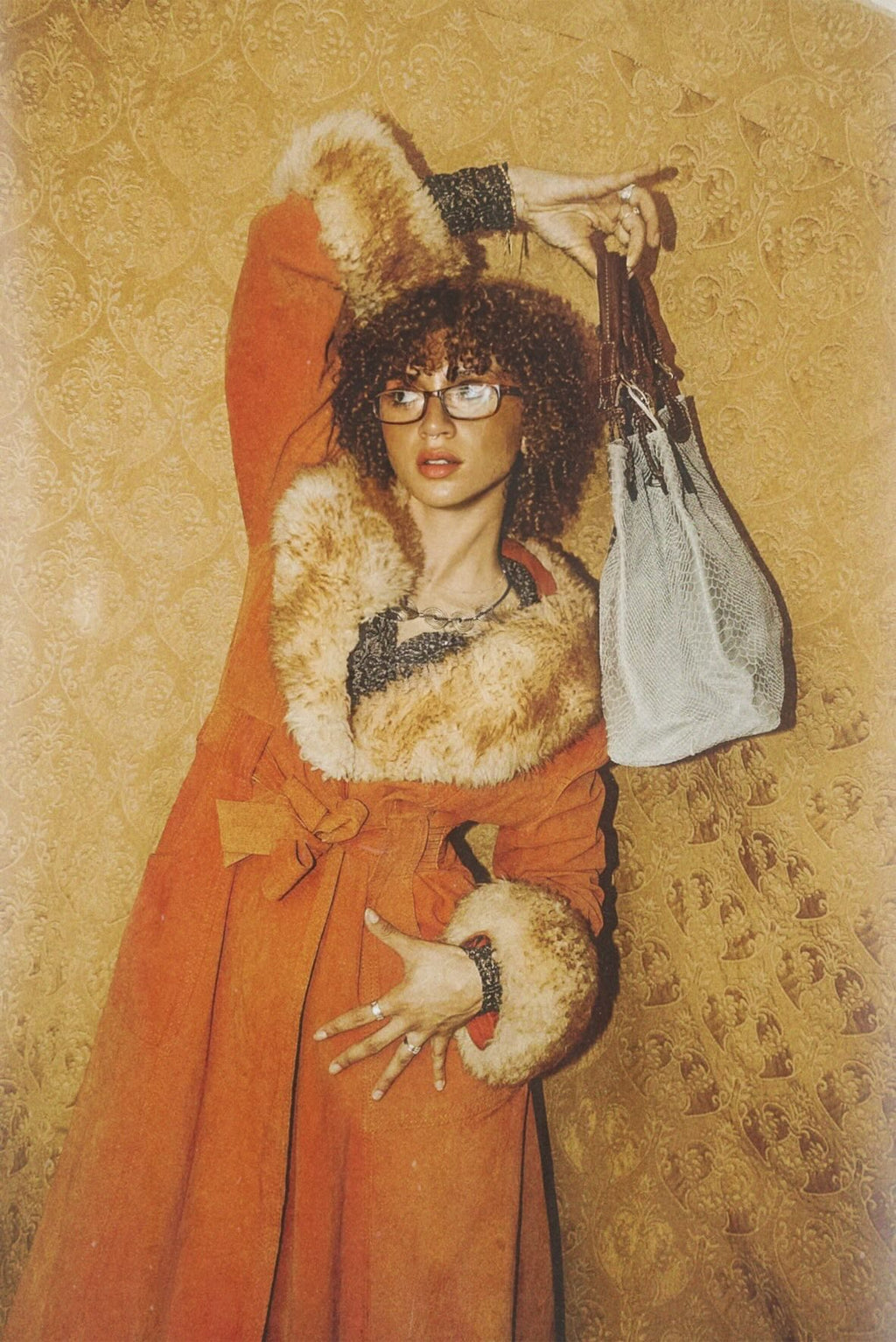 Brandy Baby Vintage Cinnamon Suede 1970s Fur Penny Lane Coat