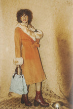 Brandy Baby Vintage Cinnamon Suede 1970s Fur Penny Lane Coat
