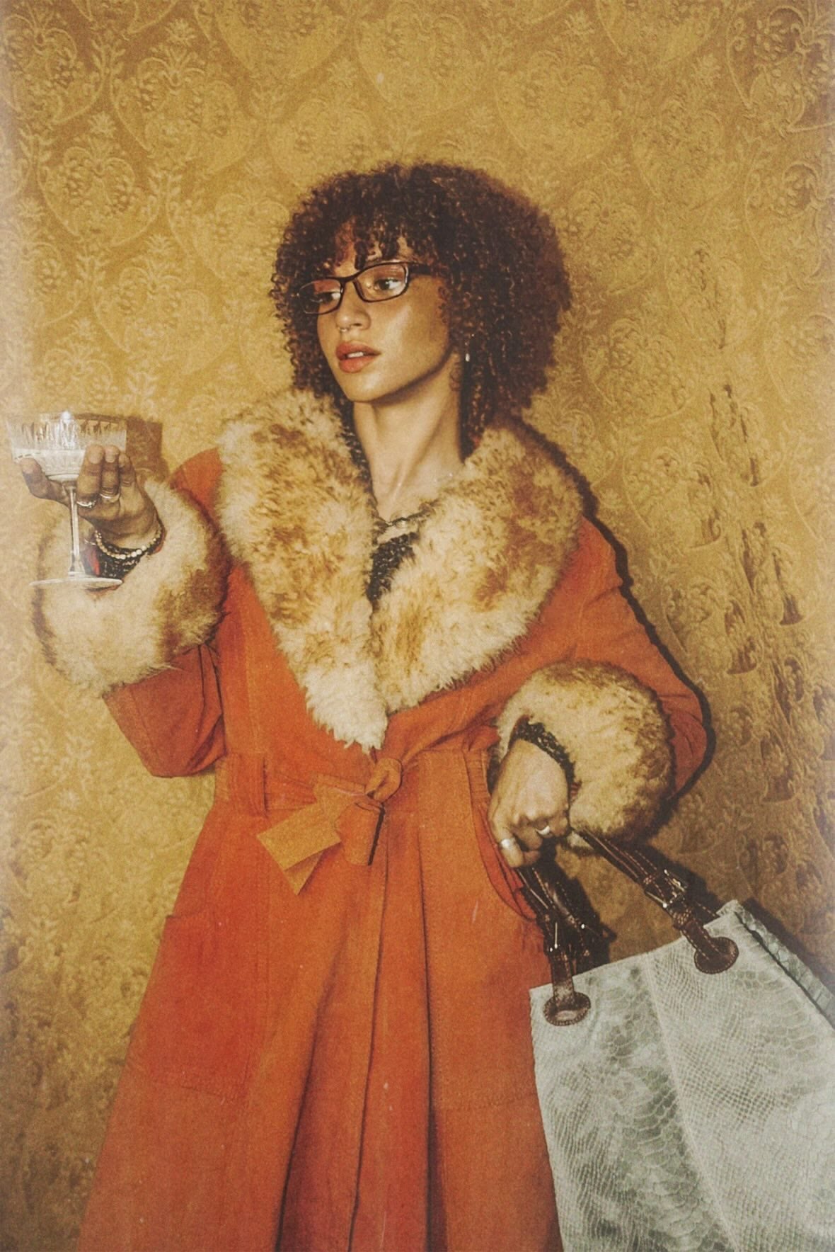 Brandy Baby Vintage Cinnamon Suede 1970s Fur Penny Lane Coat