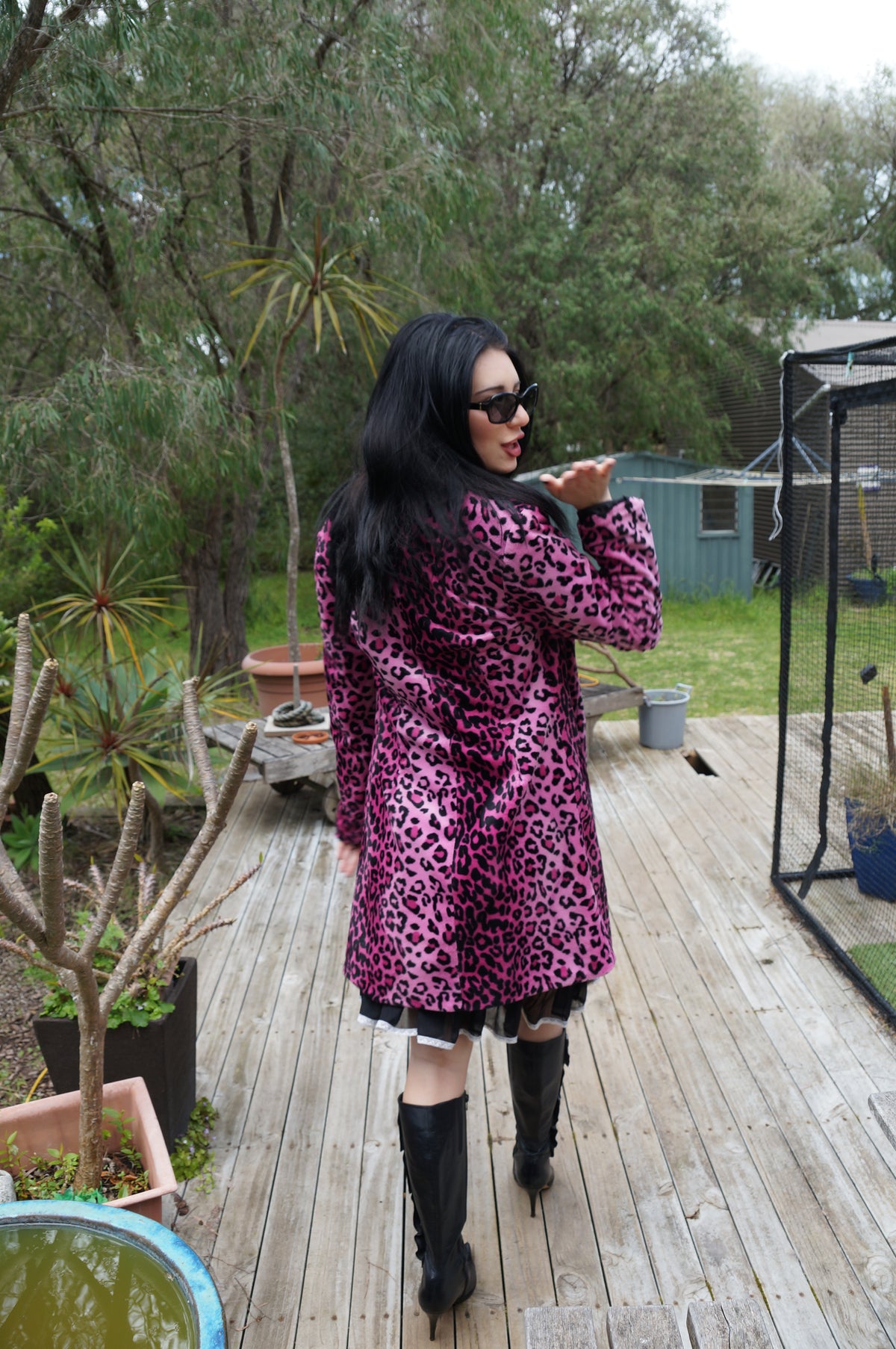 The WiLD CHiLD Hot Pink Leopard Print Statement Coat