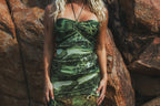 Vintage Gabrielle Collezione Y2K Silk-Trim Halter Dress