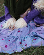 Y2K Lavender Embroidered Fairy Skirt