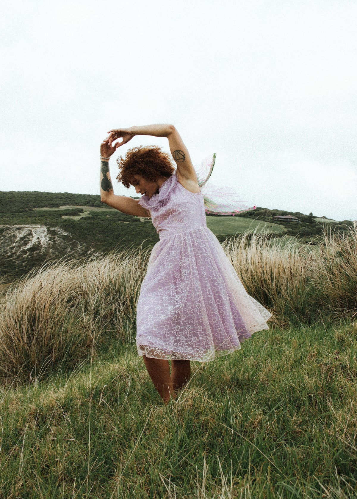 1950s Lilac Lace Pretty Petal Dress
