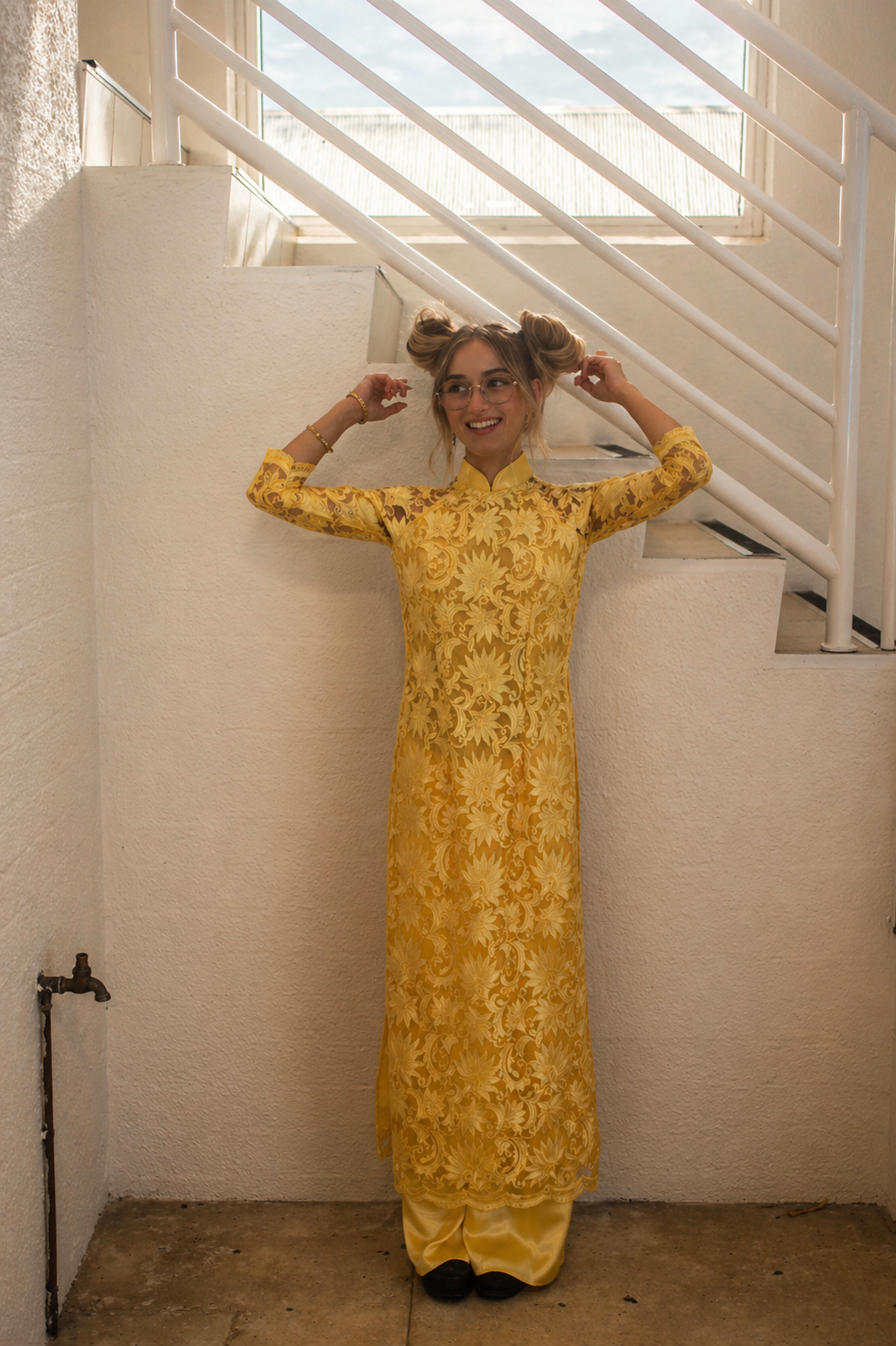 Tinker Belle Buttercup Qipao Two-Piece Set