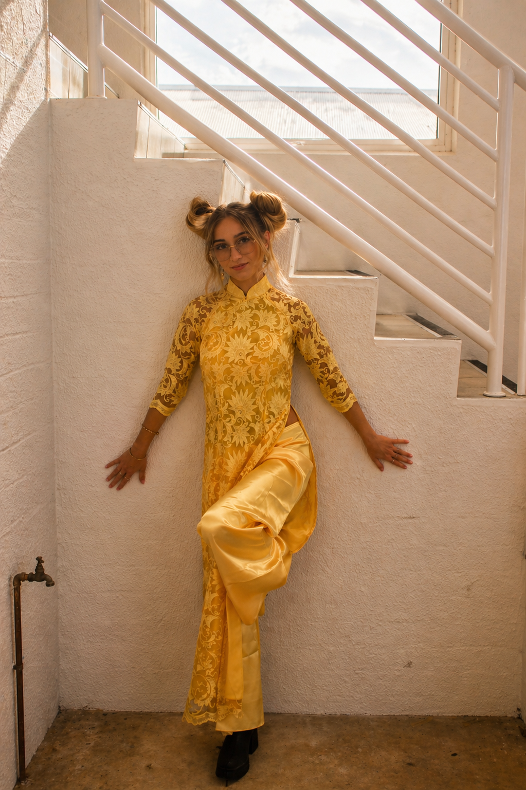 Tinker Belle Buttercup Qipao Two-Piece Set